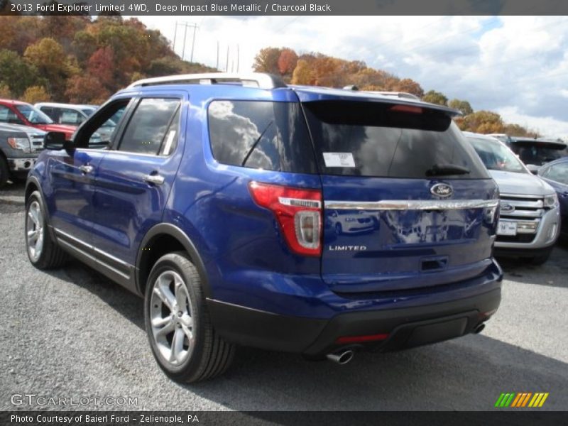 Deep Impact Blue Metallic / Charcoal Black 2013 Ford Explorer Limited 4WD