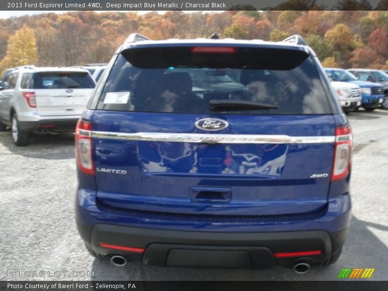 Deep Impact Blue Metallic / Charcoal Black 2013 Ford Explorer Limited 4WD