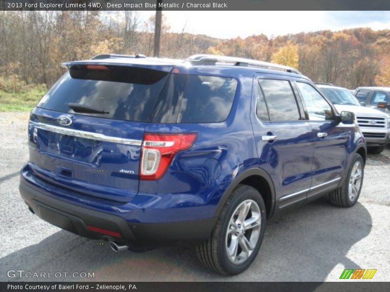 Deep Impact Blue Metallic / Charcoal Black 2013 Ford Explorer Limited 4WD