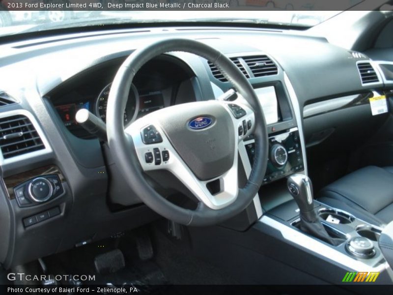 Deep Impact Blue Metallic / Charcoal Black 2013 Ford Explorer Limited 4WD