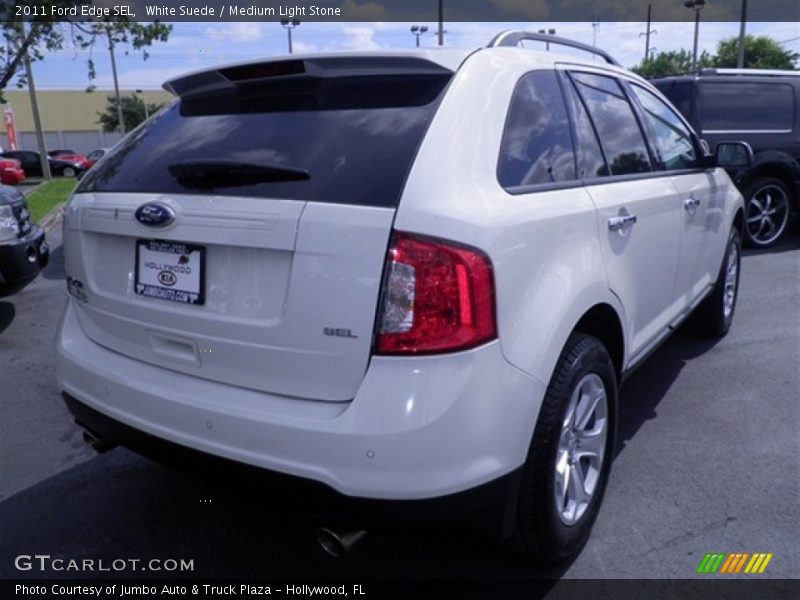 White Suede / Medium Light Stone 2011 Ford Edge SEL