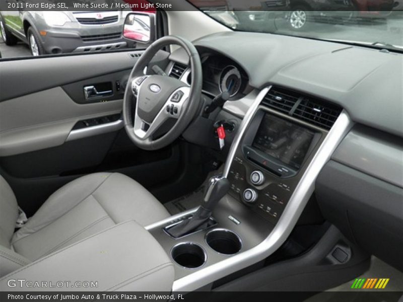 White Suede / Medium Light Stone 2011 Ford Edge SEL