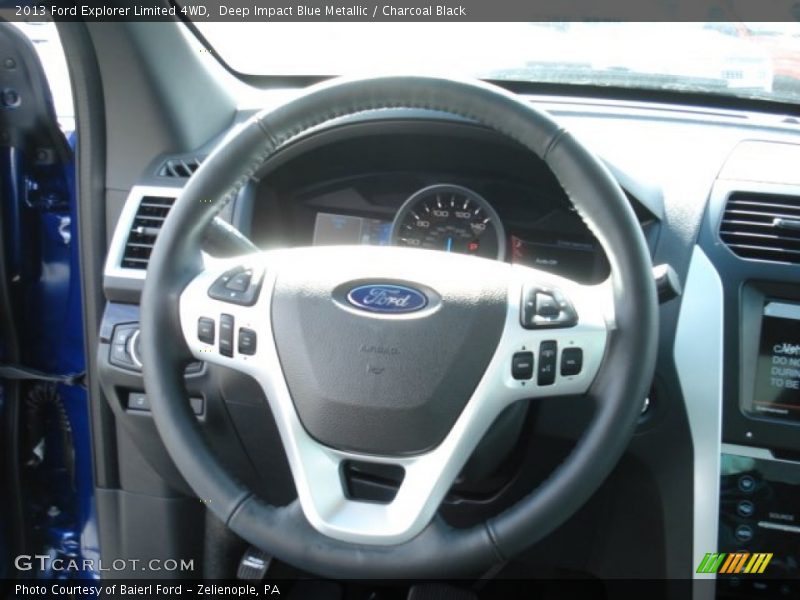 Deep Impact Blue Metallic / Charcoal Black 2013 Ford Explorer Limited 4WD