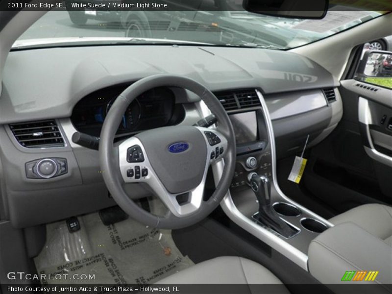 White Suede / Medium Light Stone 2011 Ford Edge SEL