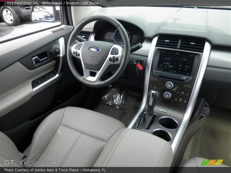 White Suede / Medium Light Stone 2011 Ford Edge SEL