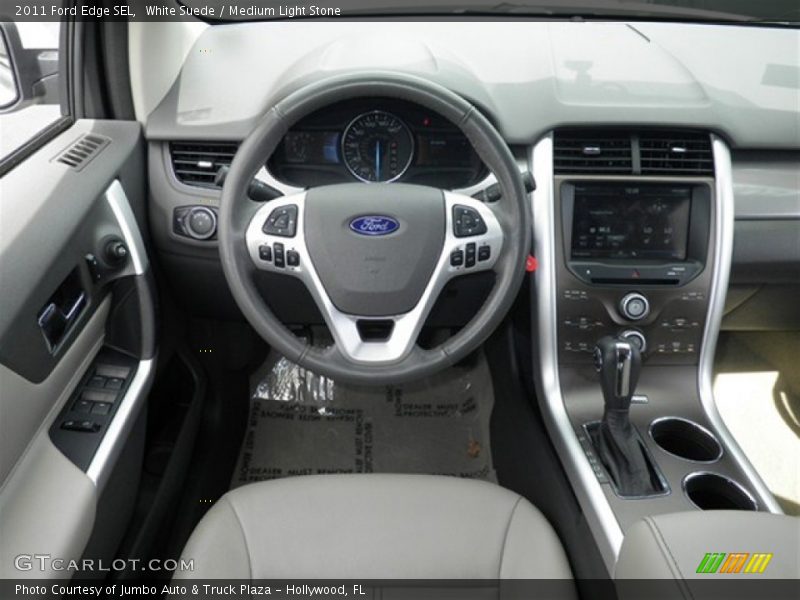 White Suede / Medium Light Stone 2011 Ford Edge SEL