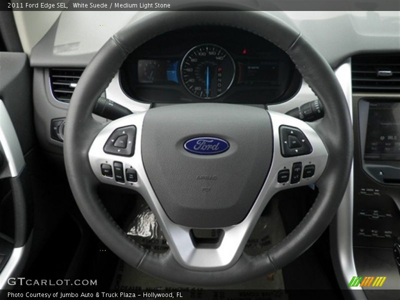 White Suede / Medium Light Stone 2011 Ford Edge SEL