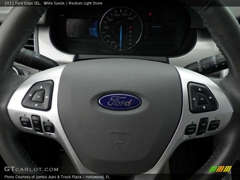 White Suede / Medium Light Stone 2011 Ford Edge SEL