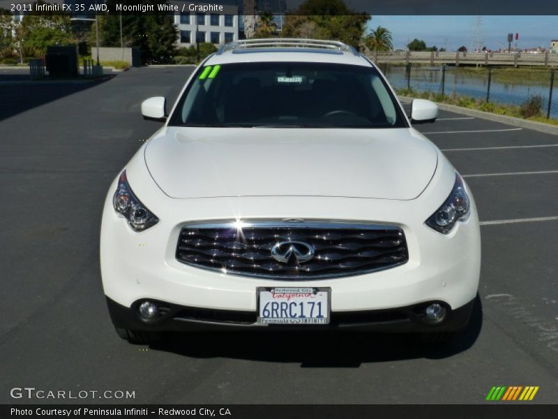 Moonlight White / Graphite 2011 Infiniti FX 35 AWD