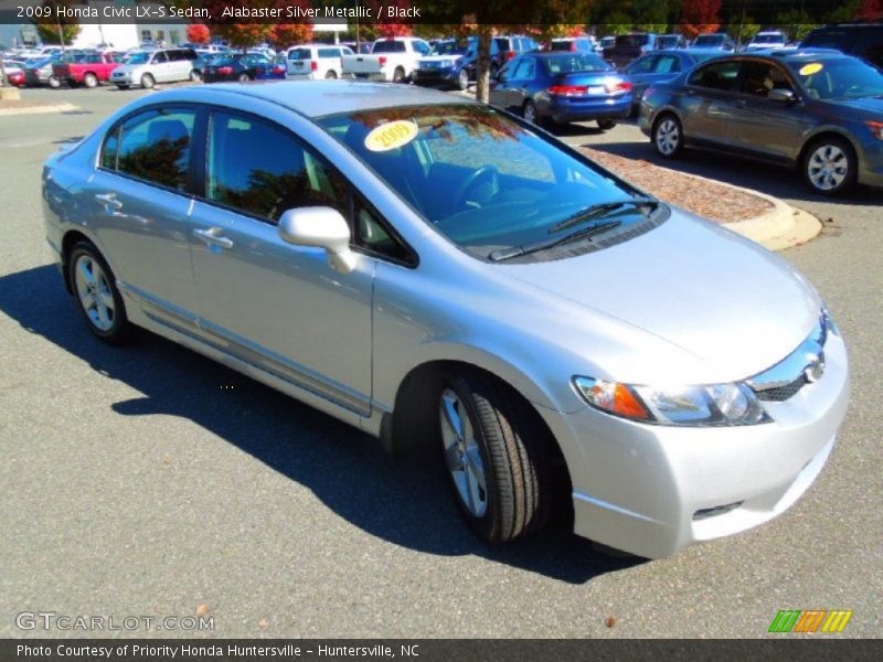 Alabaster Silver Metallic / Black 2009 Honda Civic LX-S Sedan