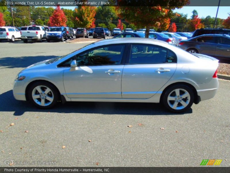 Alabaster Silver Metallic / Black 2009 Honda Civic LX-S Sedan
