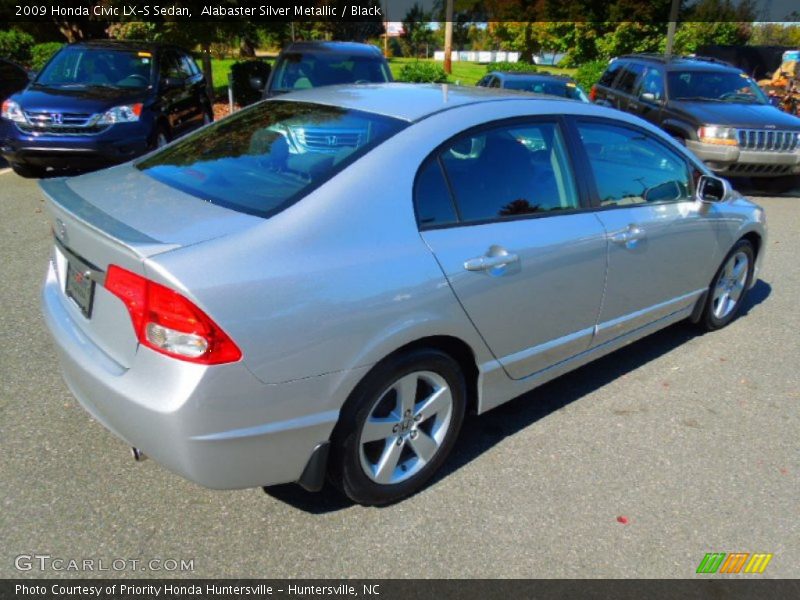 Alabaster Silver Metallic / Black 2009 Honda Civic LX-S Sedan