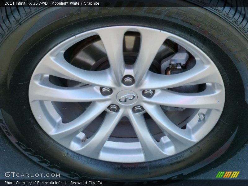 Moonlight White / Graphite 2011 Infiniti FX 35 AWD