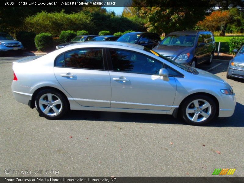 Alabaster Silver Metallic / Black 2009 Honda Civic LX-S Sedan