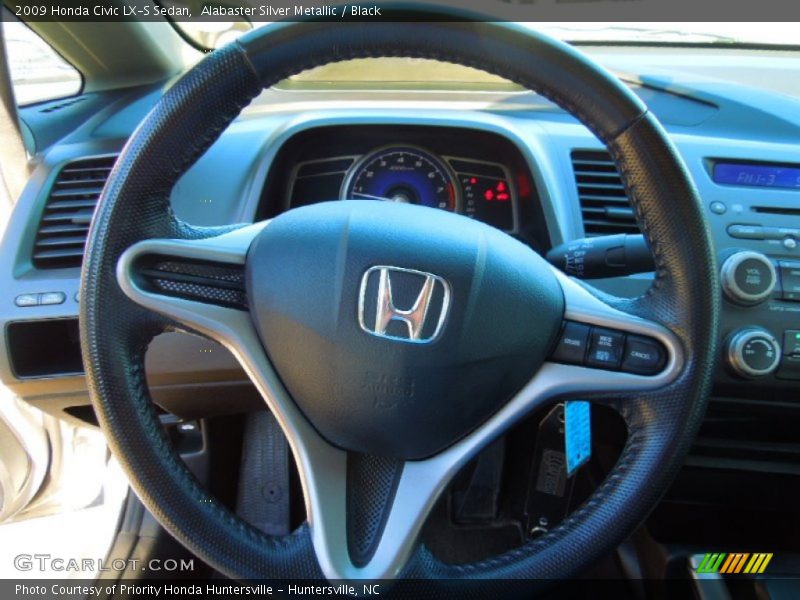 Alabaster Silver Metallic / Black 2009 Honda Civic LX-S Sedan