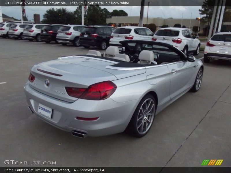 Titanium Silver Metallic / Ivory White 2013 BMW 6 Series 650i Convertible