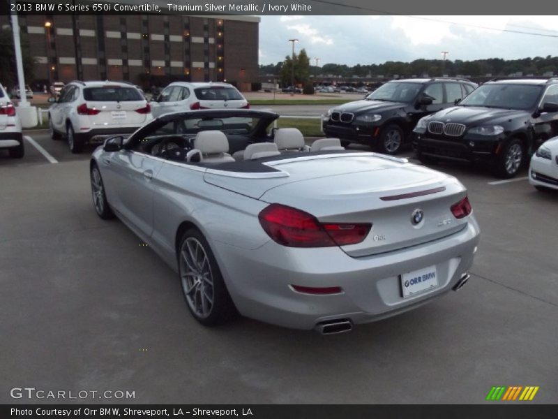Titanium Silver Metallic / Ivory White 2013 BMW 6 Series 650i Convertible