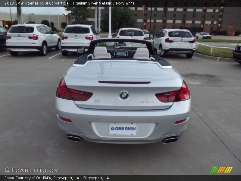 Titanium Silver Metallic / Ivory White 2013 BMW 6 Series 650i Convertible