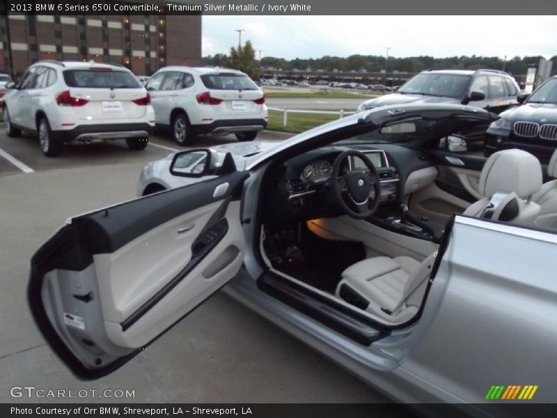 Titanium Silver Metallic / Ivory White 2013 BMW 6 Series 650i Convertible