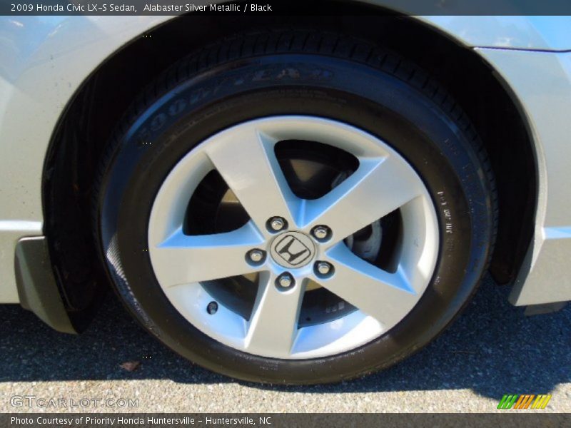 Alabaster Silver Metallic / Black 2009 Honda Civic LX-S Sedan