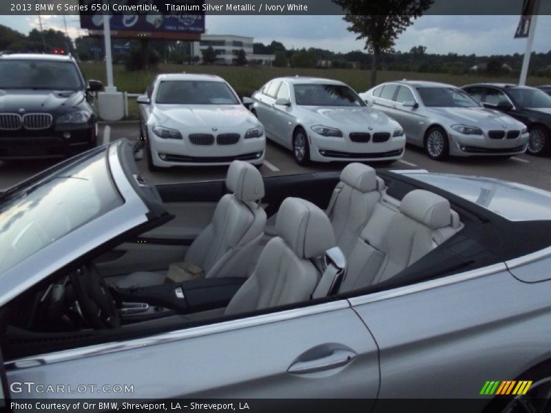 Titanium Silver Metallic / Ivory White 2013 BMW 6 Series 650i Convertible