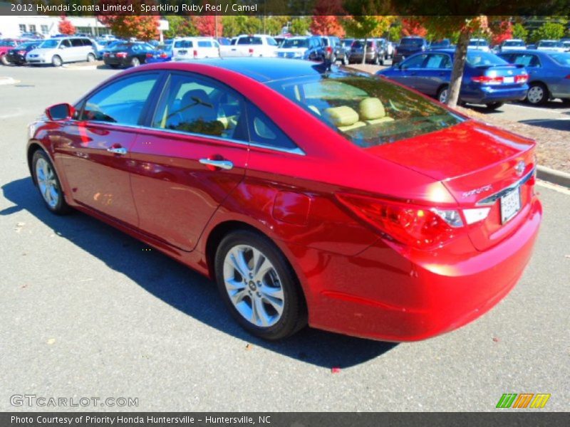 Sparkling Ruby Red / Camel 2012 Hyundai Sonata Limited