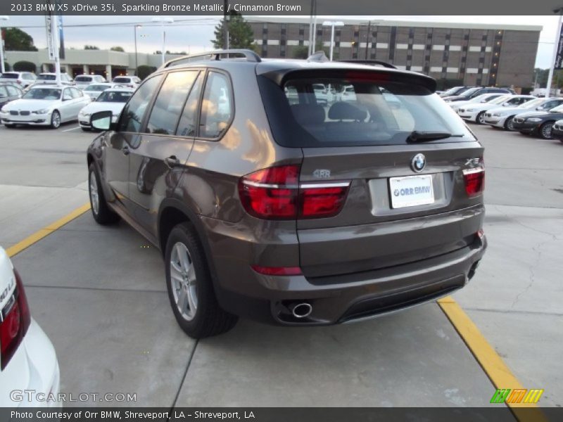 Sparkling Bronze Metallic / Cinnamon Brown 2013 BMW X5 xDrive 35i