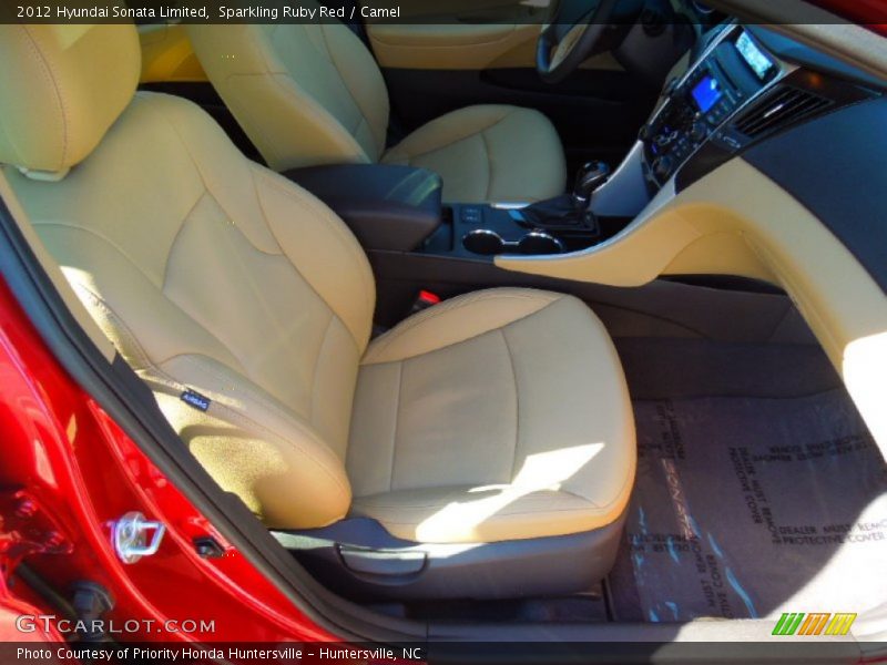 Sparkling Ruby Red / Camel 2012 Hyundai Sonata Limited