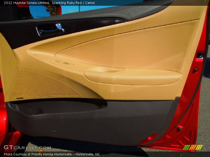 Sparkling Ruby Red / Camel 2012 Hyundai Sonata Limited
