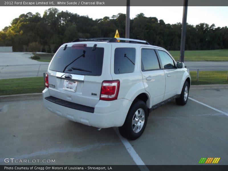 White Suede / Charcoal Black 2012 Ford Escape Limited V6