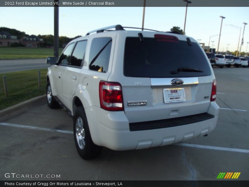 White Suede / Charcoal Black 2012 Ford Escape Limited V6