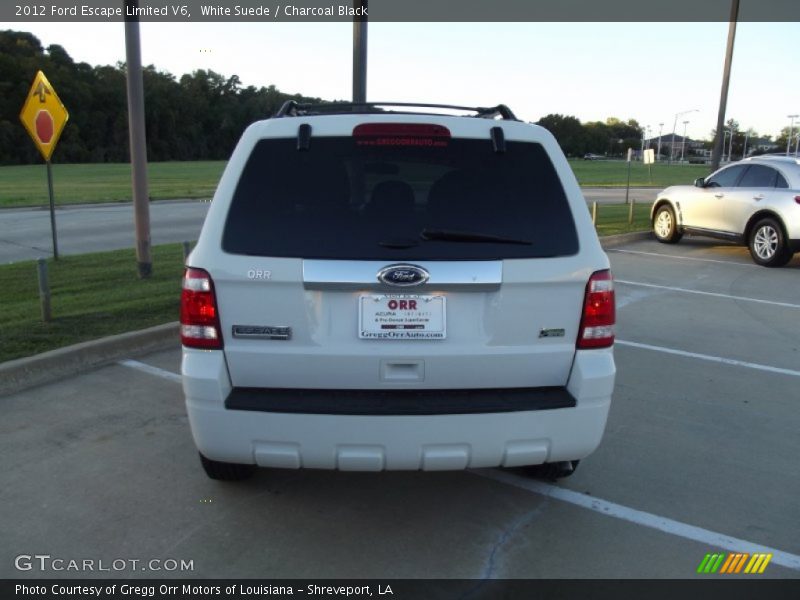White Suede / Charcoal Black 2012 Ford Escape Limited V6