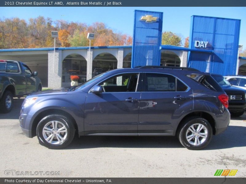 Atlantis Blue Metallic / Jet Black 2013 Chevrolet Equinox LT AWD