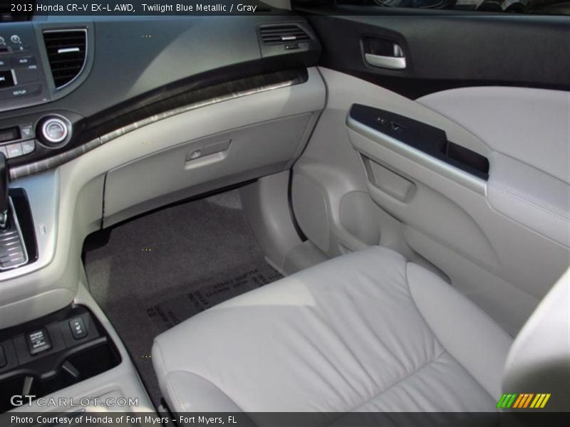 Twilight Blue Metallic / Gray 2013 Honda CR-V EX-L AWD
