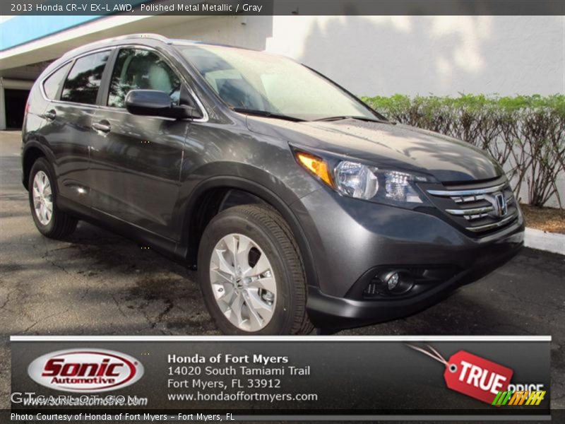 Polished Metal Metallic / Gray 2013 Honda CR-V EX-L AWD