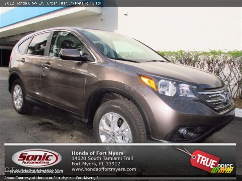 Urban Titanium Metallic / Black 2012 Honda CR-V EX