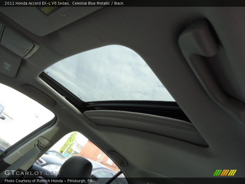 Celestial Blue Metallic / Black 2011 Honda Accord EX-L V6 Sedan