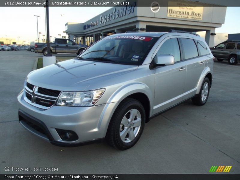Bright Silver Metallic / Black/Light Frost Beige 2012 Dodge Journey SXT