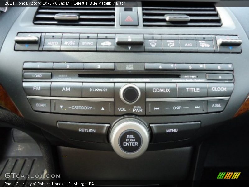 Celestial Blue Metallic / Black 2011 Honda Accord EX-L V6 Sedan