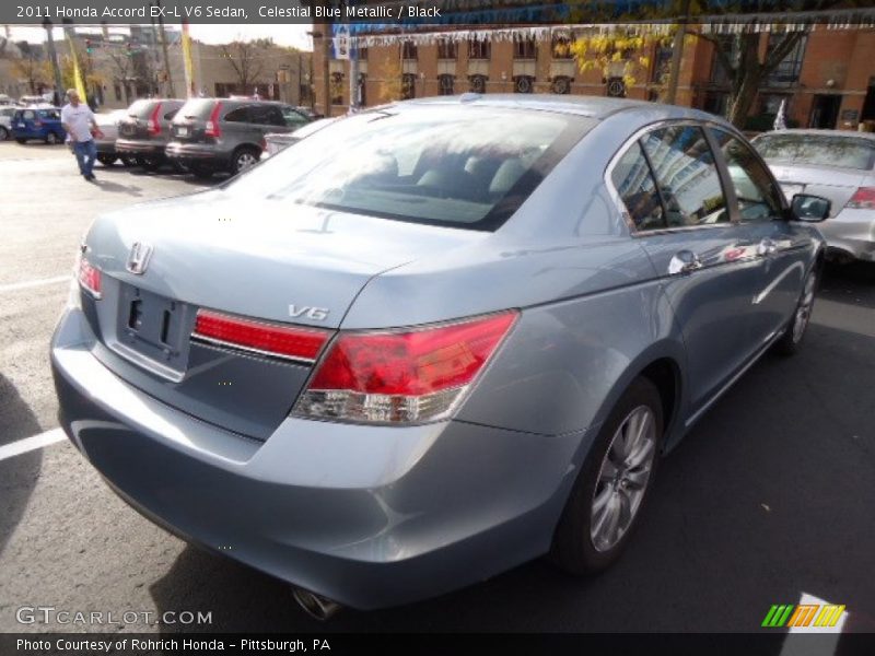 Celestial Blue Metallic / Black 2011 Honda Accord EX-L V6 Sedan