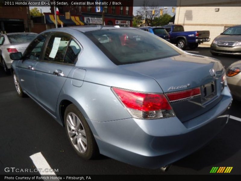 Celestial Blue Metallic / Black 2011 Honda Accord EX-L V6 Sedan