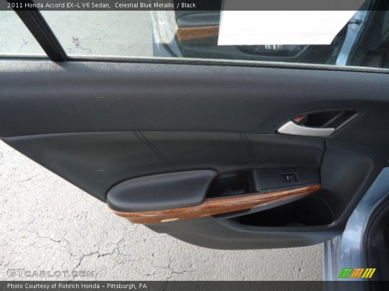 Celestial Blue Metallic / Black 2011 Honda Accord EX-L V6 Sedan