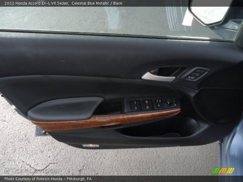 Celestial Blue Metallic / Black 2011 Honda Accord EX-L V6 Sedan