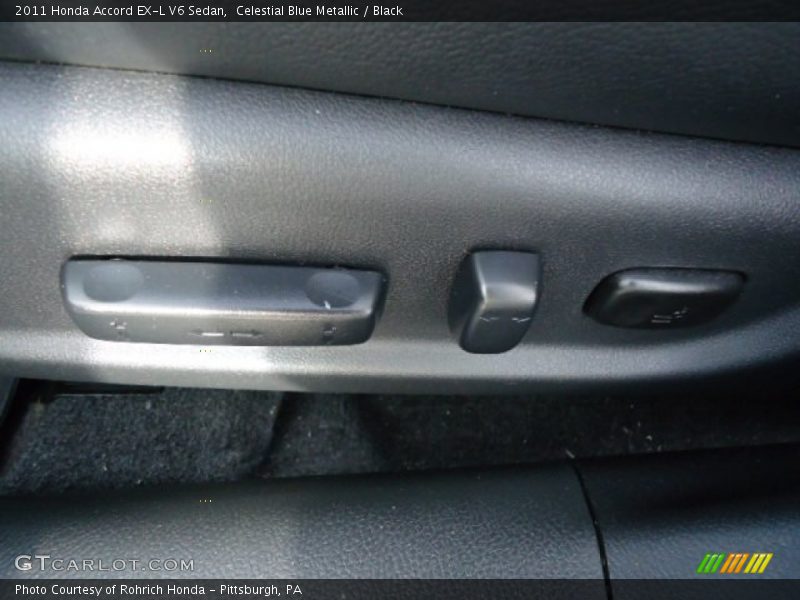 Celestial Blue Metallic / Black 2011 Honda Accord EX-L V6 Sedan