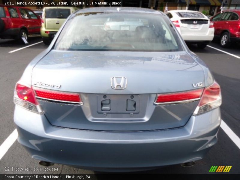 Celestial Blue Metallic / Black 2011 Honda Accord EX-L V6 Sedan