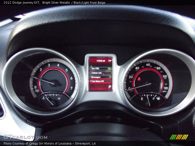 Bright Silver Metallic / Black/Light Frost Beige 2012 Dodge Journey SXT