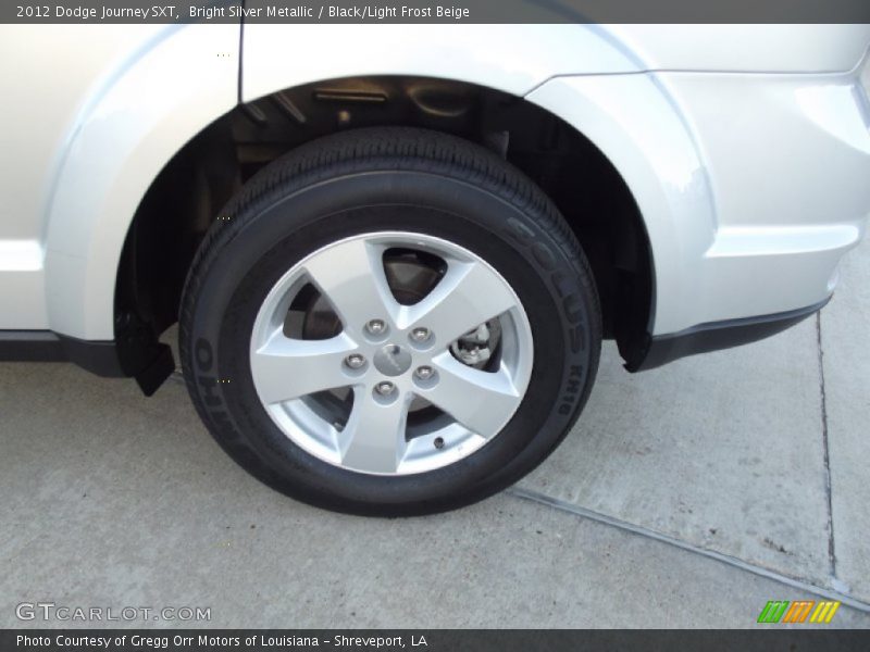 Bright Silver Metallic / Black/Light Frost Beige 2012 Dodge Journey SXT