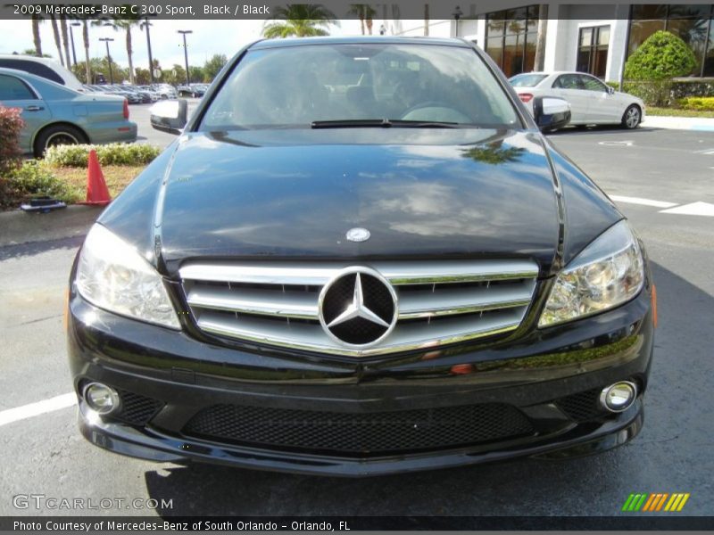 Black / Black 2009 Mercedes-Benz C 300 Sport