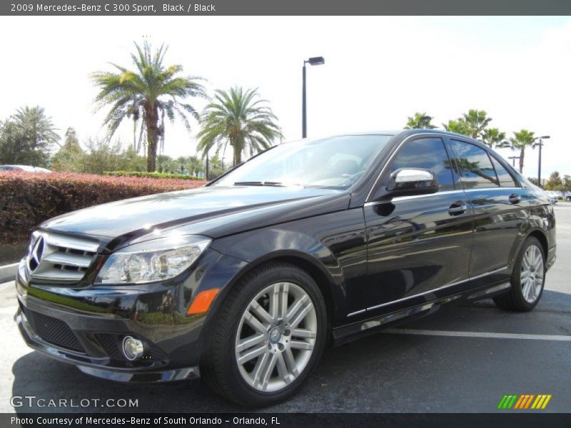 Black / Black 2009 Mercedes-Benz C 300 Sport