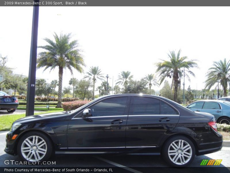 Black / Black 2009 Mercedes-Benz C 300 Sport